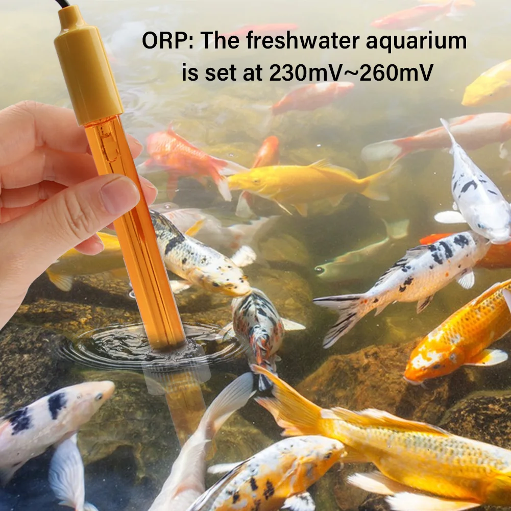 yieryi ORP Replacement Probe Aquarium Hydroponic Laboratory Electrode Oxidation-Reduction Potential Test BNC Q9 Connector 1.2/3M