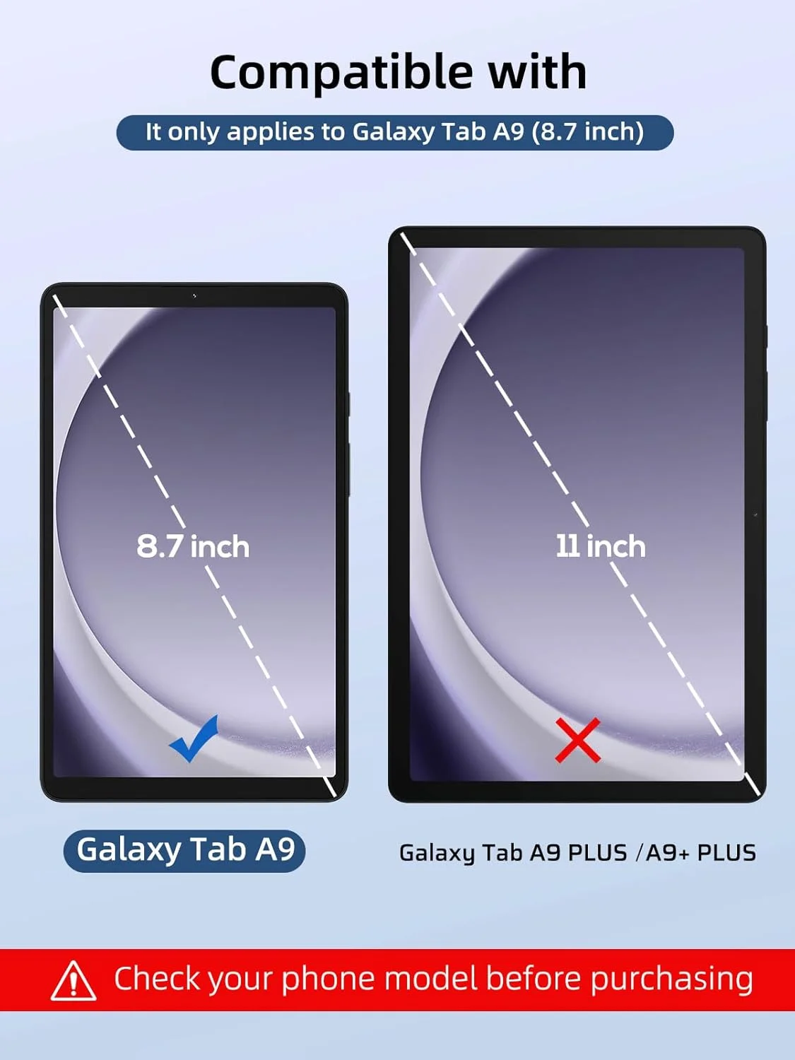 Tempered Glass For Samsung Galaxy Tab A9 (8.7