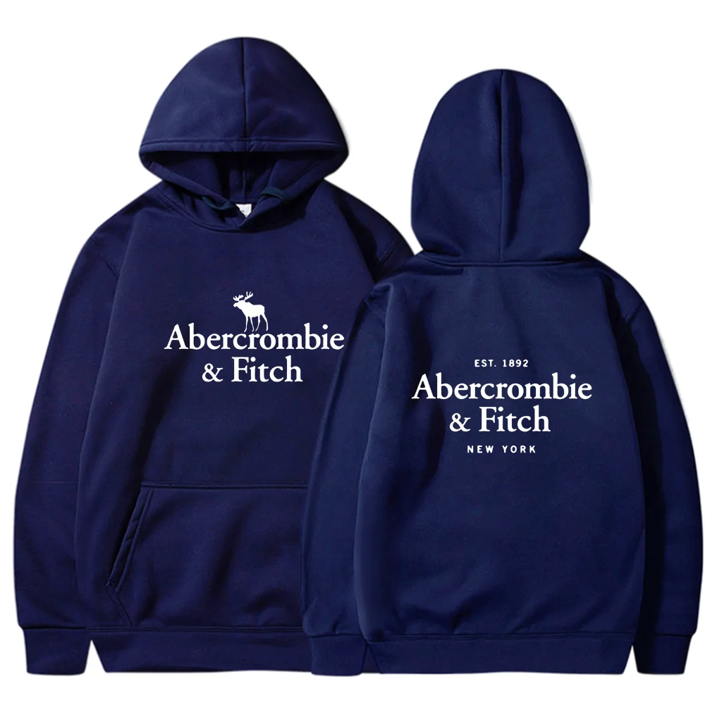 Abercrombie Velvet Hoodie Hoodie Men\'s and Women\'s Wear Autumn/Winter Couple\'s Top Loose