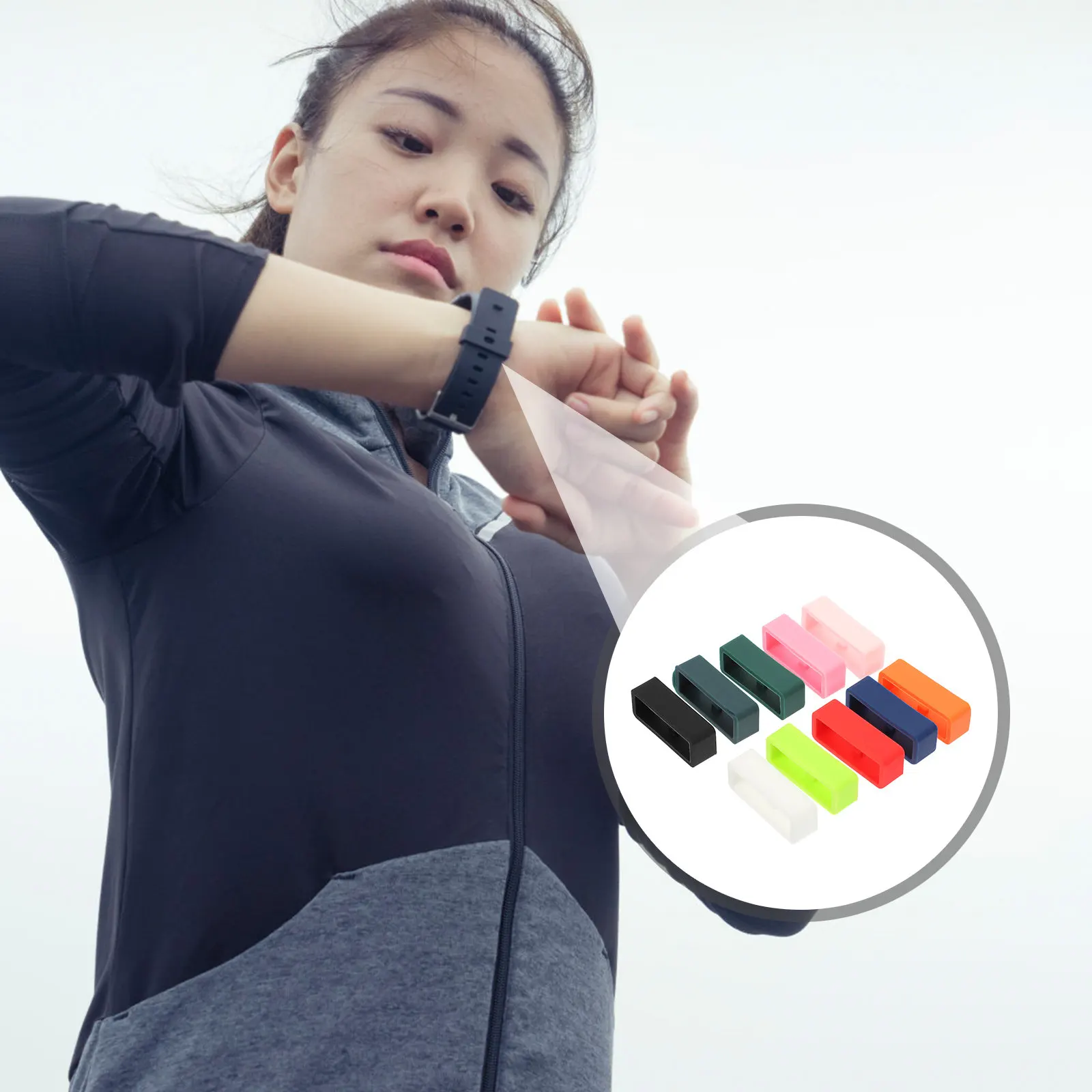 25Pcs High Grade Silicone Watchband Holder Keep for Watch Strap Fixation Easy Install Slide Smooth