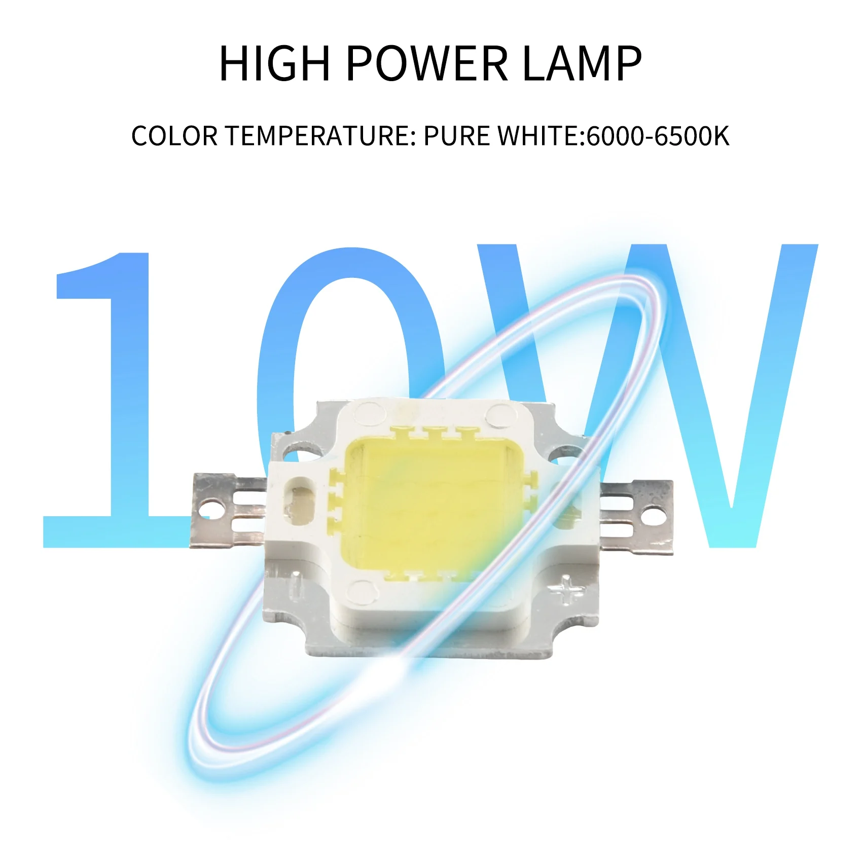 A47U 20PCS 10W LED Pure White High Power 1100LM LED Lamp SMD Chip Light Bulb DC 9-12V