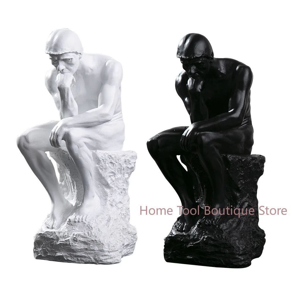 Nordic Creative Figures Sculpture Thinker Meditator Ornament Living Room Study Model Room Office Decoration