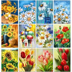 DIY 5D Diamond Painting Flower Cross Stitch Kit Full Round Diamond Embroidery Rose Mosaic Art Picture Rhinestone Gift Decoration