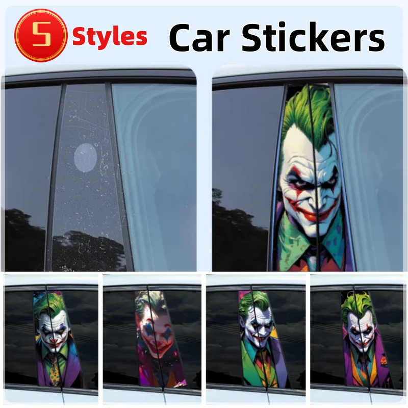 1pc/2pcs Graffiti Funny Joker So Serious Car Stickers Waterproof Auto Vinyl Decals Anime Decoration for Automobile B-pillar