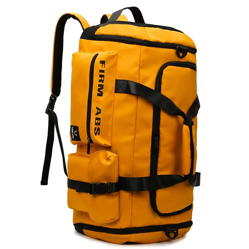 Men Waterproof Sports Travel Backpack, Large Capacity Gym Bag With Wet Dry Zone & Separate Shoe Pocket