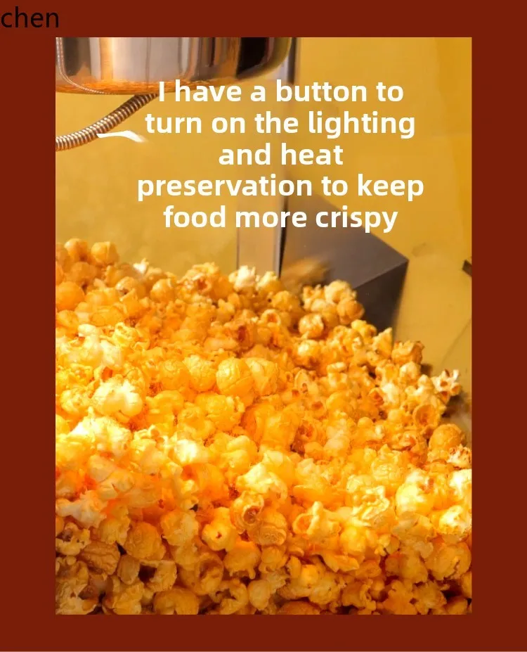 Máquina de palomitas de maíz comercial LXC, olla de palomitas automática, calefacción eléctrica, máquina de soplo de maíz