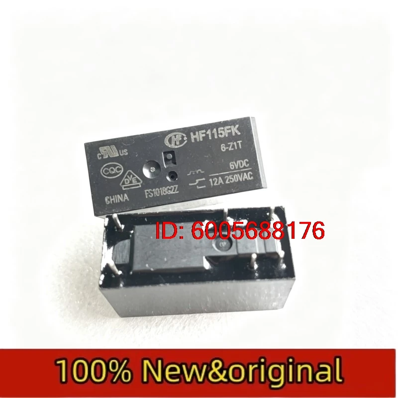 10PCS New stock HF115FK 6-Z1T power relay 6VDC Hongfa 6V DC6V 12A 5-pin