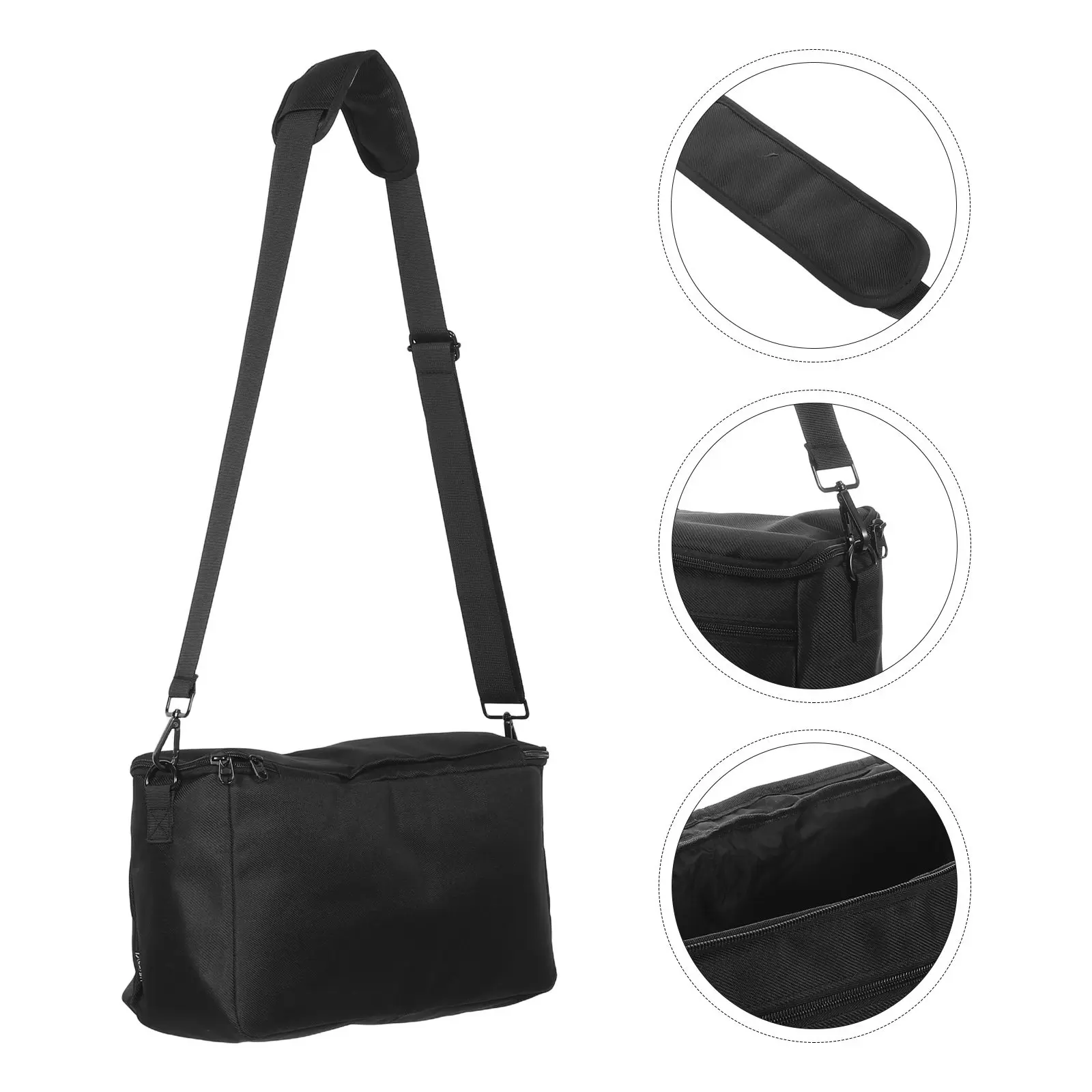 Portable Speaker Case Waterproof Nylon Compact Travel Organizer Soft Lining Audio Storage Bag Carrying Pouch for Commuters