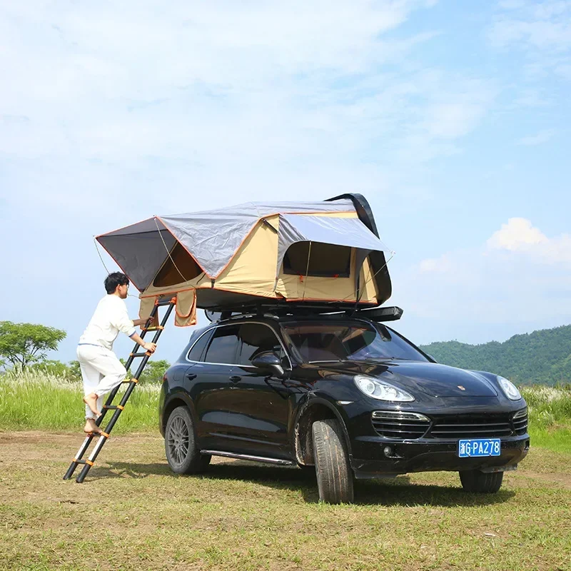 Outdoor camping dla 5-osobowego namiotu dachowego z twardą skorupą Hydrauliczny półautomatyczny namiot dachowy Oxford do samochodu namiot dachowy ze stojakiem