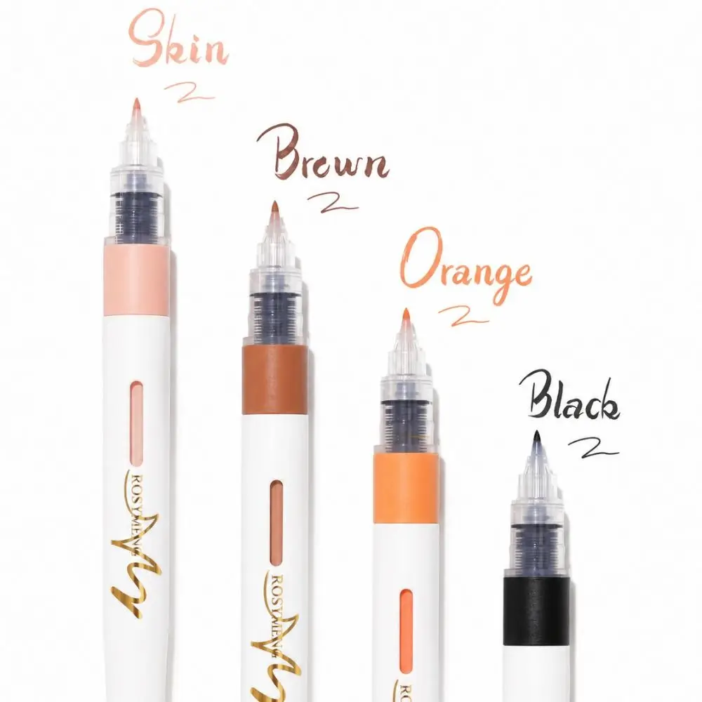 48/60Pcs 6 Colors Watercolor Markers Soft Tip Direct Liquid Brush Pen Set Highlighter Function Brush Pen Design