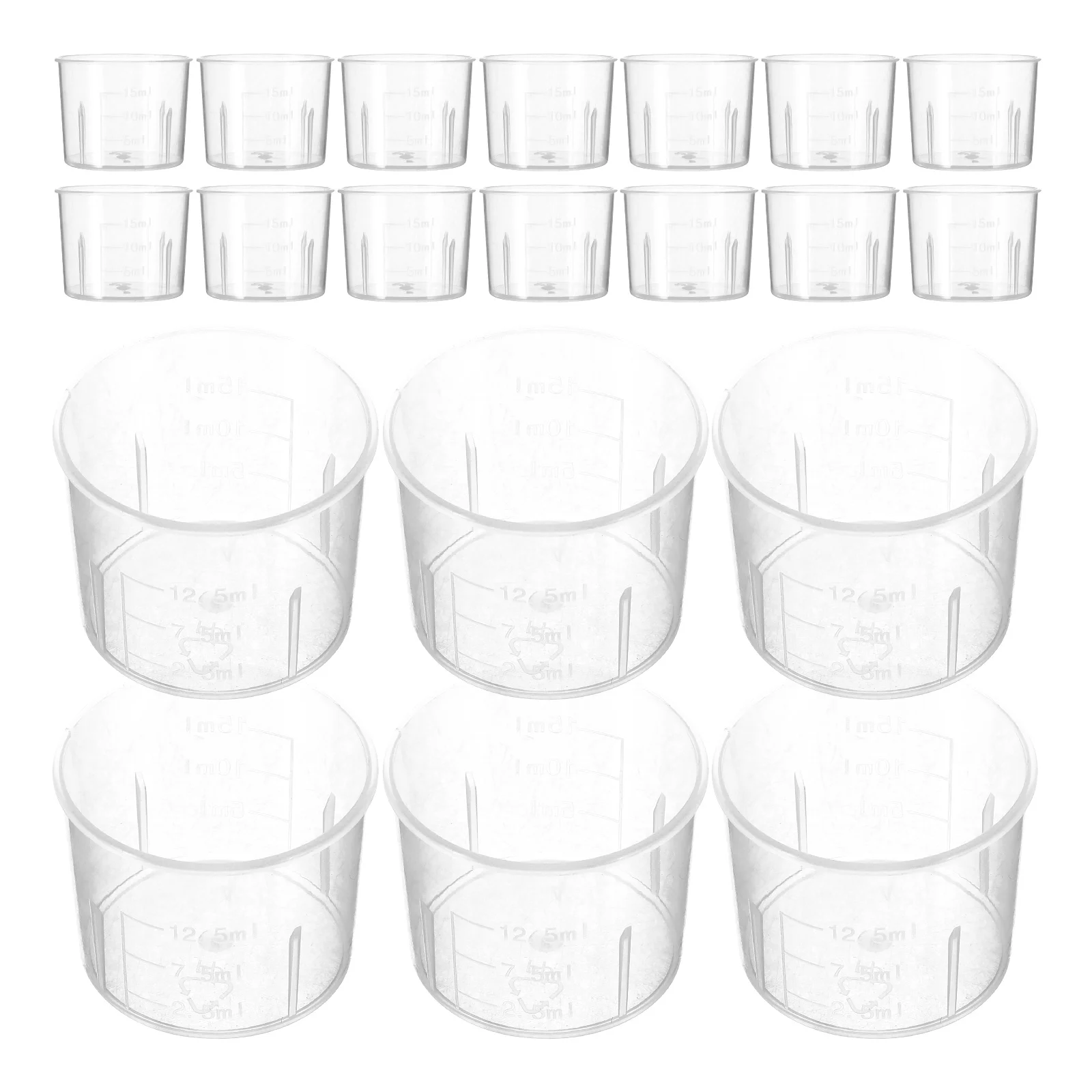 

100 Pcs Plastic Small Measuring Equipment Laboratory Cups Chemistry Beakers