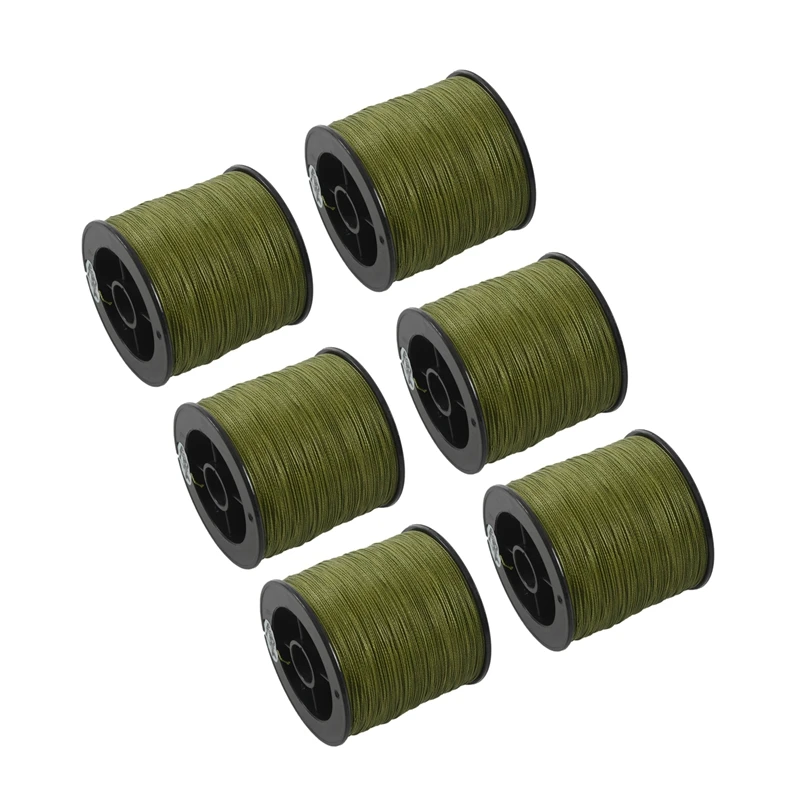 6X, 500 M 30 LB 0.26Mm Fishing Line Strength PE Braided 4 Strands Green