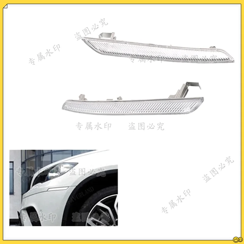 

Левый и правый 1 пара прозрачных белых боковых отражателей 63147187087 63147187088 для BMW X5 X6 E70 E71 2008-2014