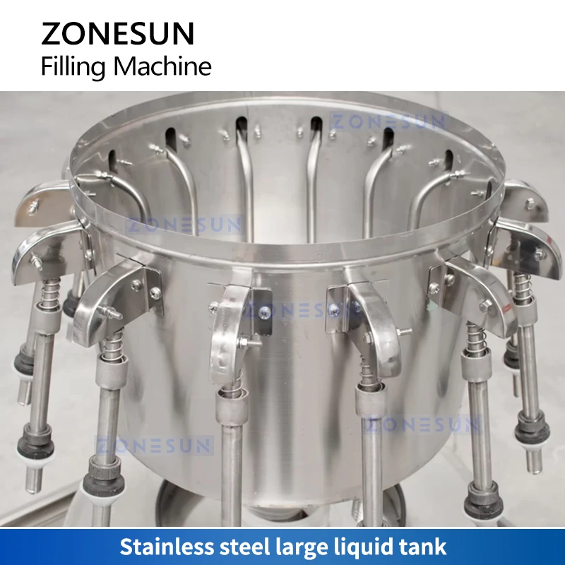 Zonesun ZS-HXF12 Wine Filling Machine Gravity Bottle Filler Gravity Liquid Filling Machine Rotary Bottle Filling Equipment