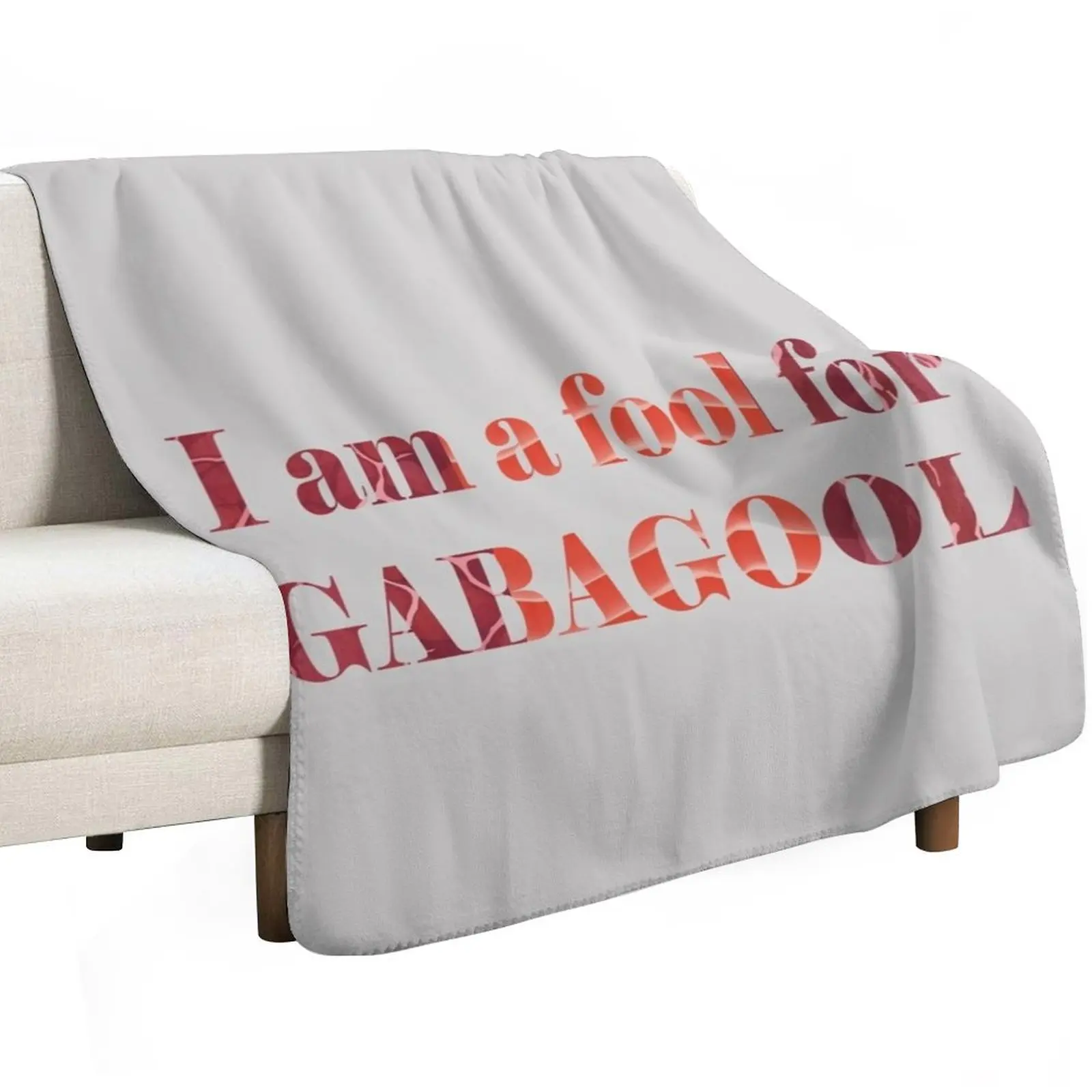 I am a fool for gabagool Gabagool Crewneck Short-Sleeve Unisex Throw Blanket blankets ands For Sofa Thin Warm Moving Blankets