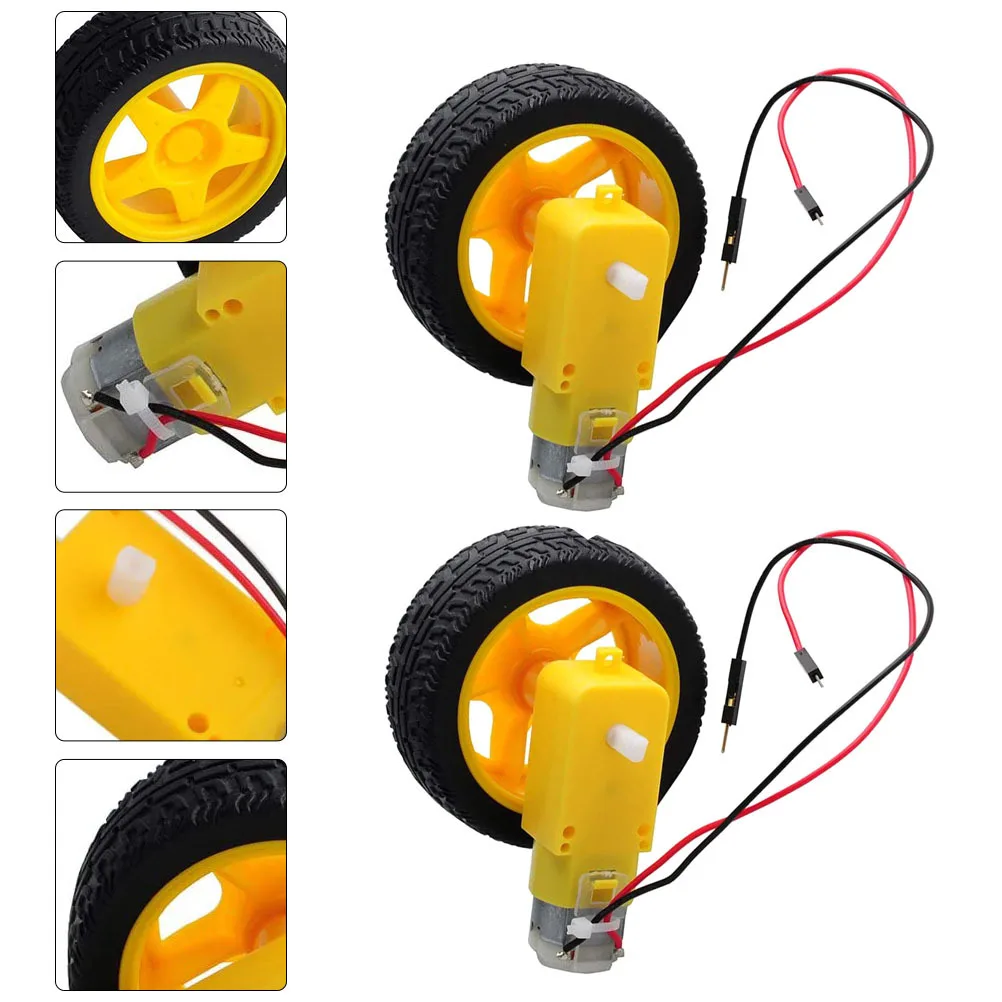1 Juego de Motor de engranaje de doble eje reductor de CC de 3-6V para Robot Diy, equipo Medicinal, Motorreductor