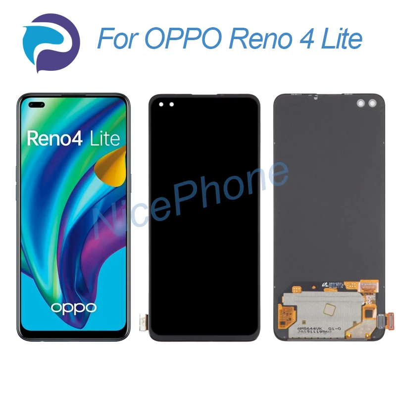 For OPPO Reno 4 Lite LCD Display Touch Screen Digitizer Assembly Replacement CPH2125 Reno 4 Lite Screen Display LCD