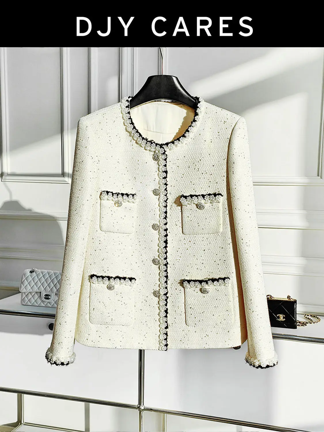 New Color blocking lace design floral coat commuting top big size