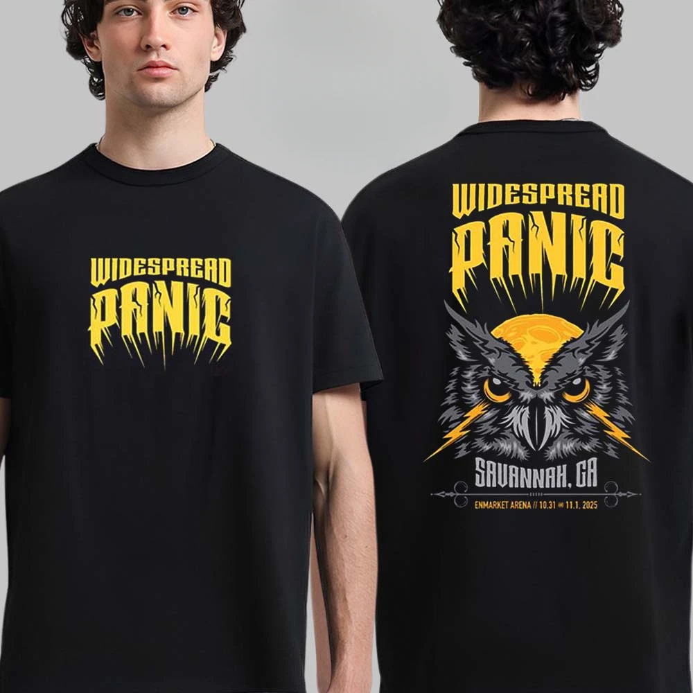 New Widespread Panic Cotton Band Shirt Unisex Summer Short Sleeve Fashion Brand Tee Luxury Casual Vintage T-shirt