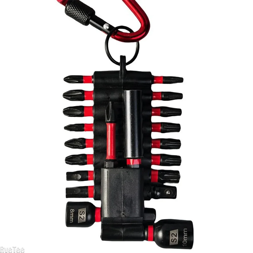 7-24pcs Impact Screwdriver Bits Set with Organizer Sleeve Magnetic S2 Steel Multi Driver Bits 1Pc Bit Holder Tool Accessories