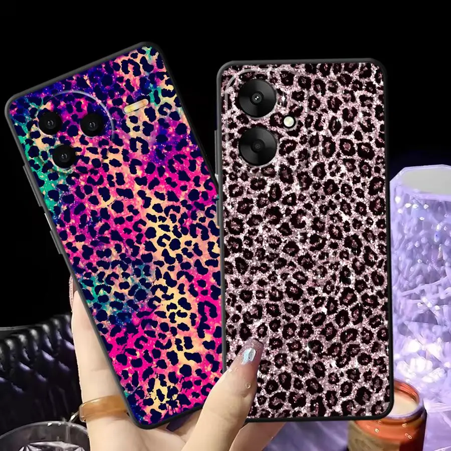 Cool Fashion Leopard Print Case for Xiaomi Redmi 9A 9C K60 13C 10 12 9T K40 K50 Gaming A1 A2 Plus 12C A5 Soft Back Phone Cover