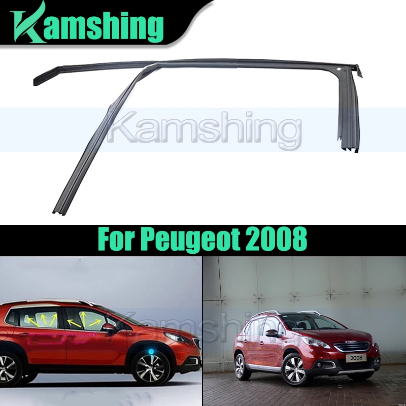 

Уплотнительная резиновая полоса для верхней части автомобильного окна для Peugeot 2008, подъемник стекла для двери, направляющий желоб для грязи