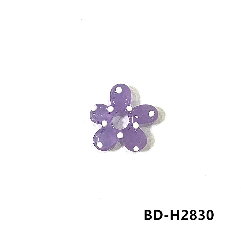 2Stück Dopamine farbige hohle Blumen Glasperlen INS Mini Blumen Charm Anhänger DIY Handgemachte Schmuckzubehör Bastelzubehör für Handwerker Perfektes Feiertagsgeschenk zur Armbänder Halsketten Herstellung – Detail 33