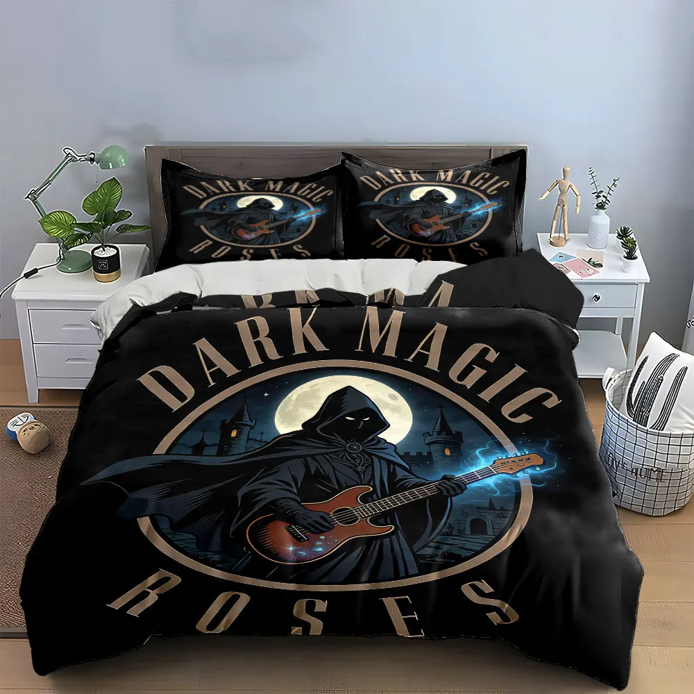

"Dark Magic Guitar Decor Set" Soft Comfortable Duvet Cover Bedding Set Included 1*Duvet Cover & 2*Pillowcases, gift
