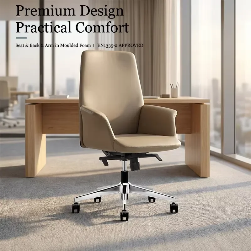 Modern Wholesale Professional High Quality Swivel Office Chair 2-Year Warranty Adjustable Height PU Leather Conference