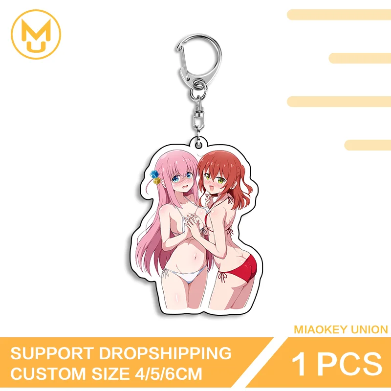 Kita Ikuyo Bikini Trendy Double Sided Acrylic Keyring Attractive Versatile Simplicity Creative Decorative Everyday Key Accessory