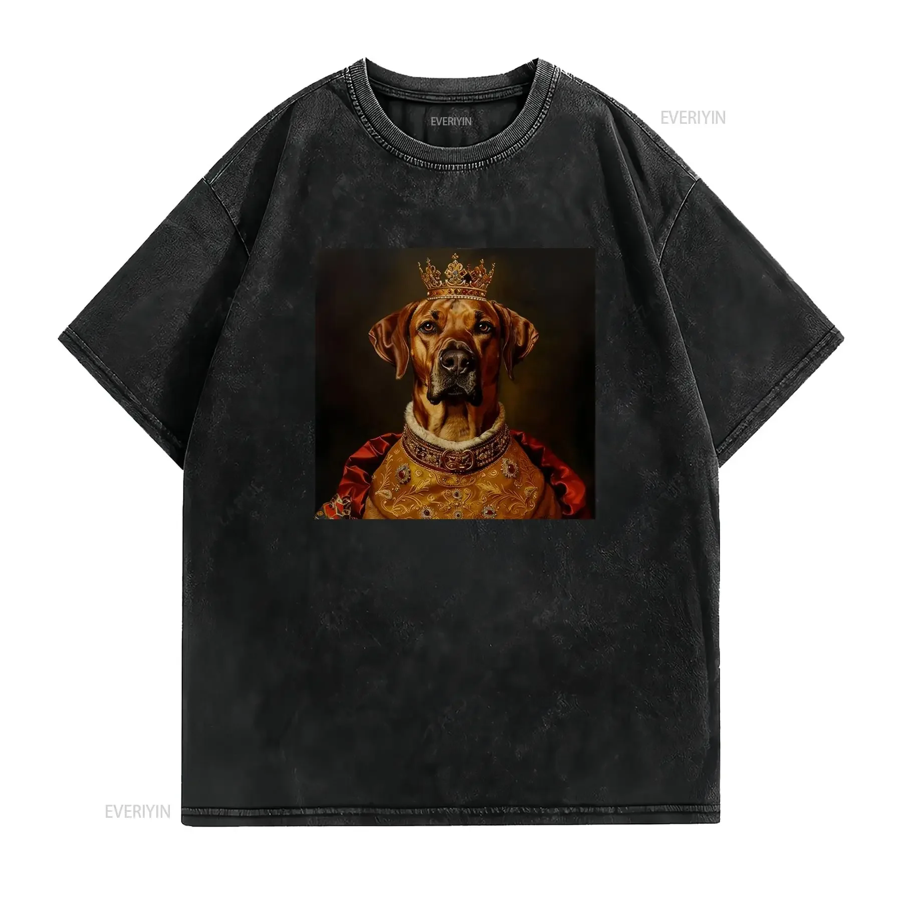 3dRose Rhodesian Ridgeback Royal Portrait Canine Majesty T Shirt vintage Washed homme Slightly streetwear Stylish