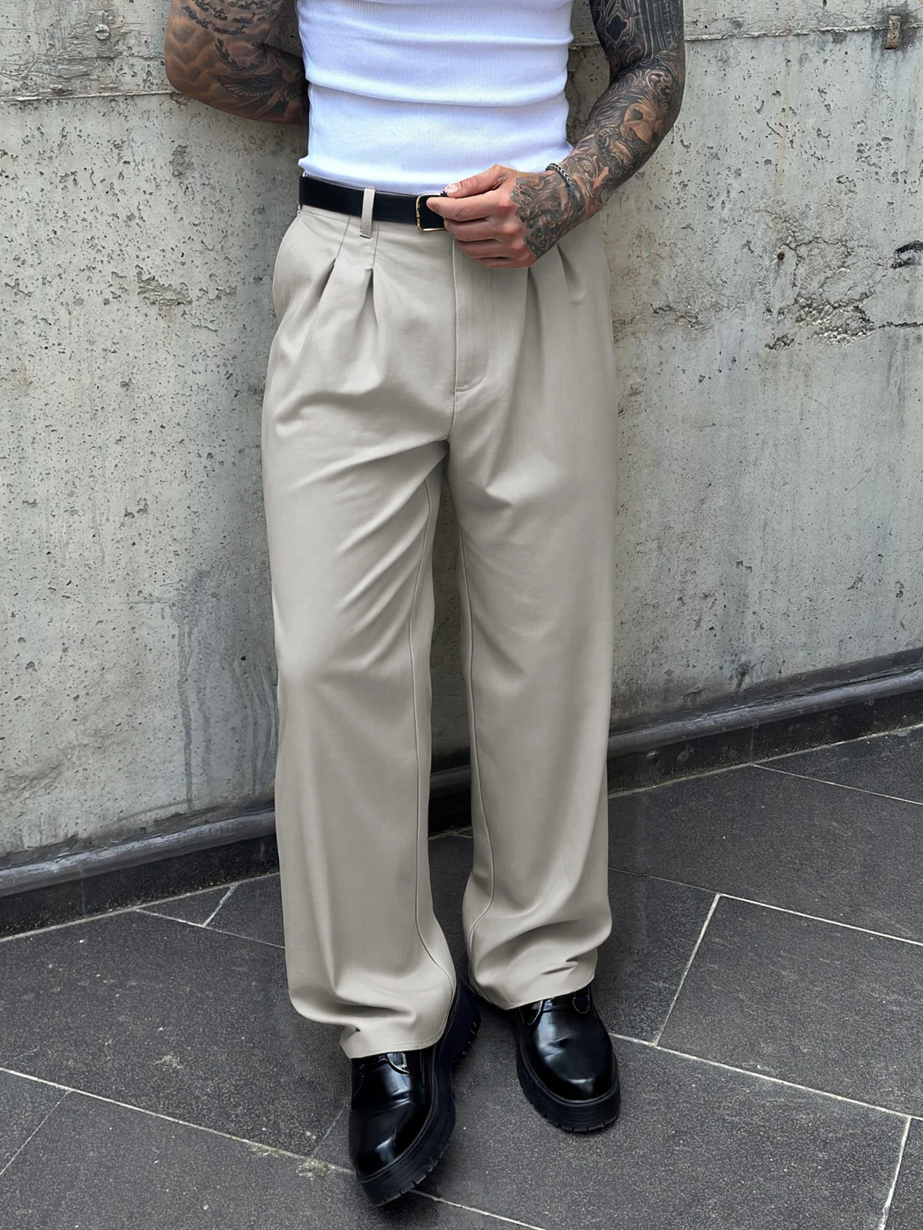Men's Designer Dress Pants, Fashion Casual Formal Western Style, Elegant Drape Effect, Stylish Business Wear, Fall Season
