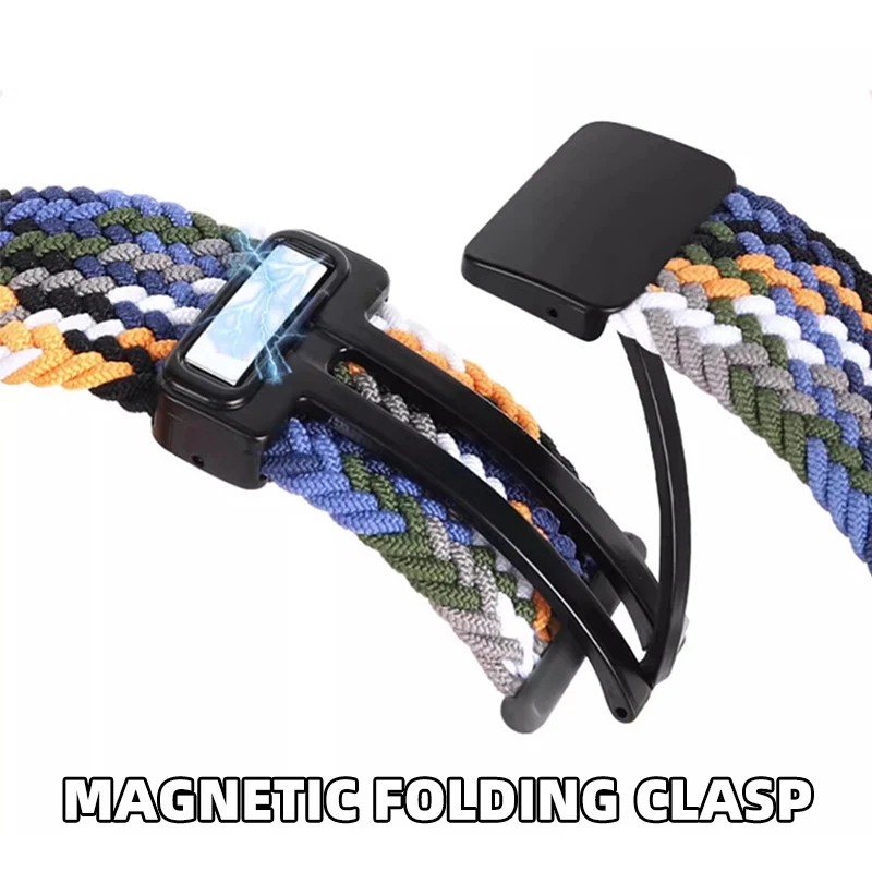 Magnetic Canvas Watch Strap For Casio G-SHOCK DW5600 5610 GBX-100 GBA-800 GMA-B800 GMD-B800 GBD GA-800 Braided Nylon Watch band