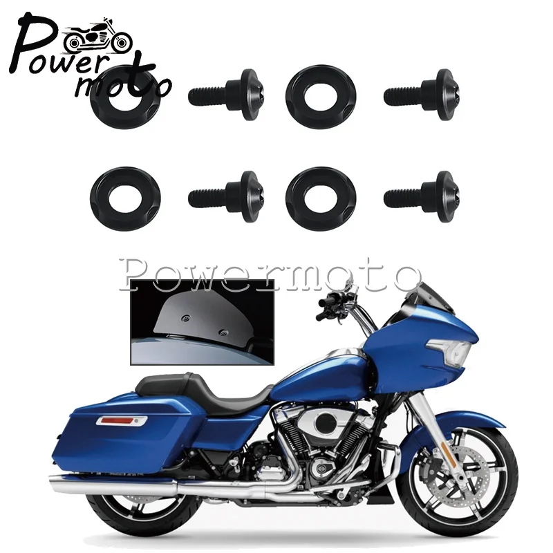 Windshield Mounting Screws Kit For Harley Road Glide 2023-2024 Strong Metal Bolts Full Set For Simple and Quick Installation