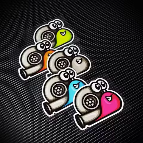 Stickers Snail Turbo Anime Funny Decal Cover Scratches Waterproof JDM Decoration Racing Helmet Moto Tank Body Sticker