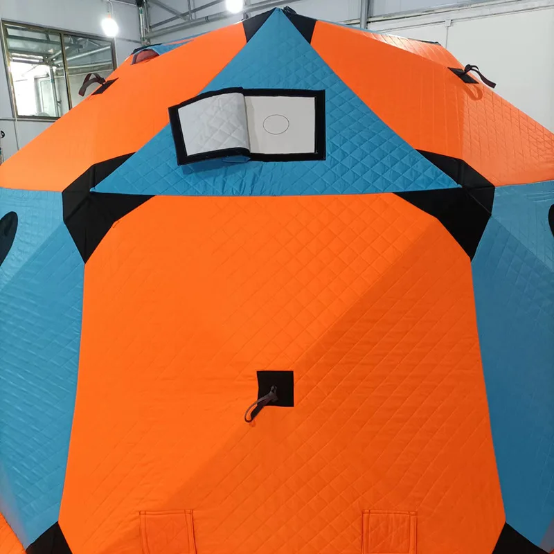 Outdoor Hiking Insulated Octagon Ice Fishing Dome Tent Spherical Winter Camping Multi-person Warm Pop-up Hot Sauna Tent