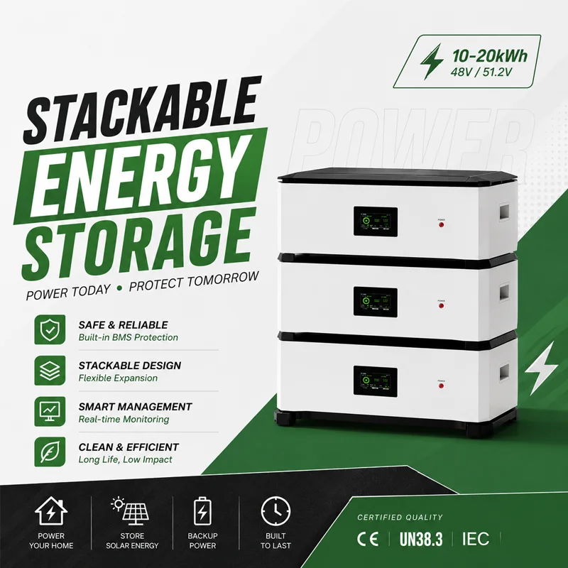 51.2V Solar Power System Stackable Split LiFePO4 Battery 15kWh 20KWh IP65 CAN Communication 300Ah BMS