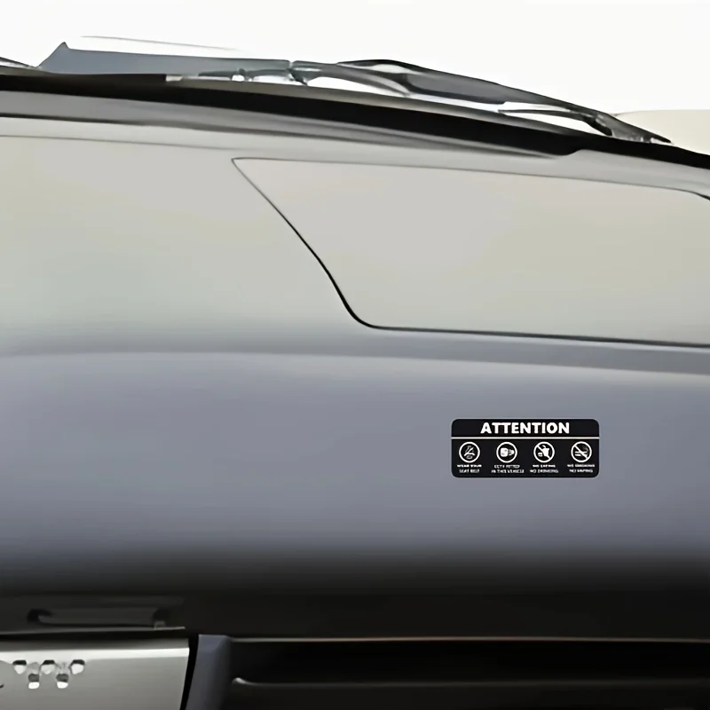 car PVC sticker, no smoking, no smoking, seat belt buckle/vehicle record reminder sticker, suitable for taxis, private cars