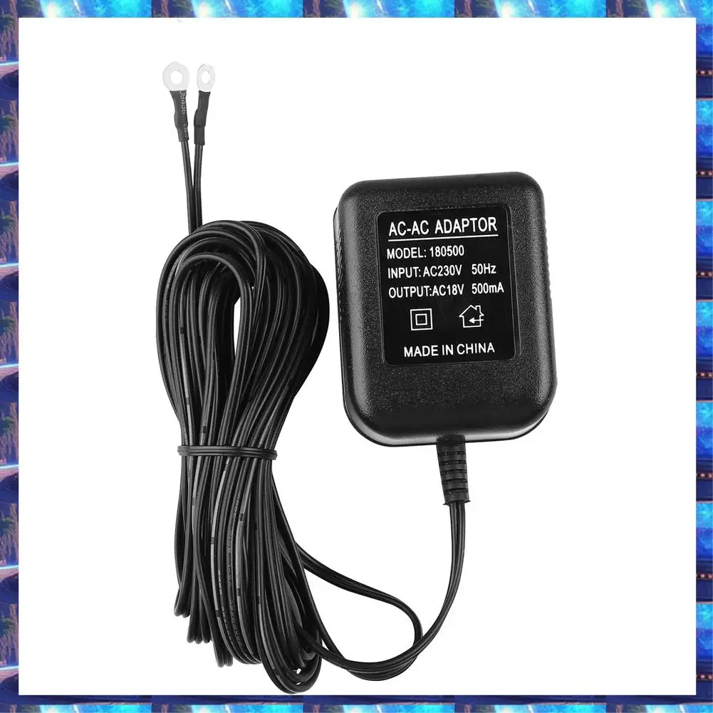 

Адаптер питания дверного звонка переменного тока 2025 года, трансформатор дверного звонка 18 В, 500 м, кабель 10 м, совместимый кольцевой дверной звонок, вилка видеодверного звонка европейского стандарта, переменный ток D