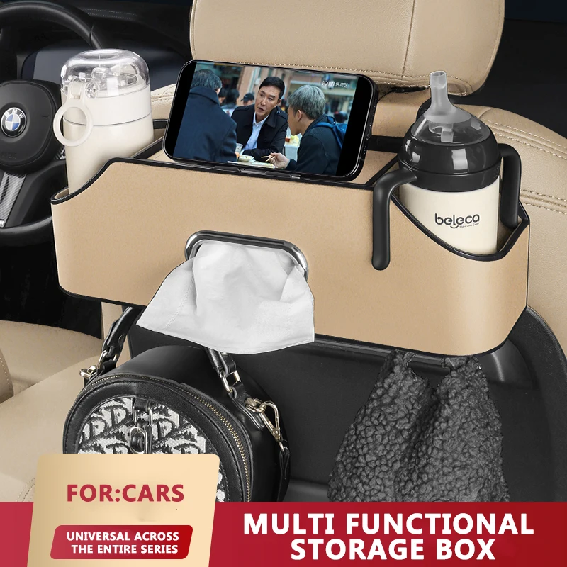 

Car Seat Back Hanging Bag Organizer Collector Storage Box Stowing Tidying Tissue Box Water Cup Phone Holder Universal Accessory