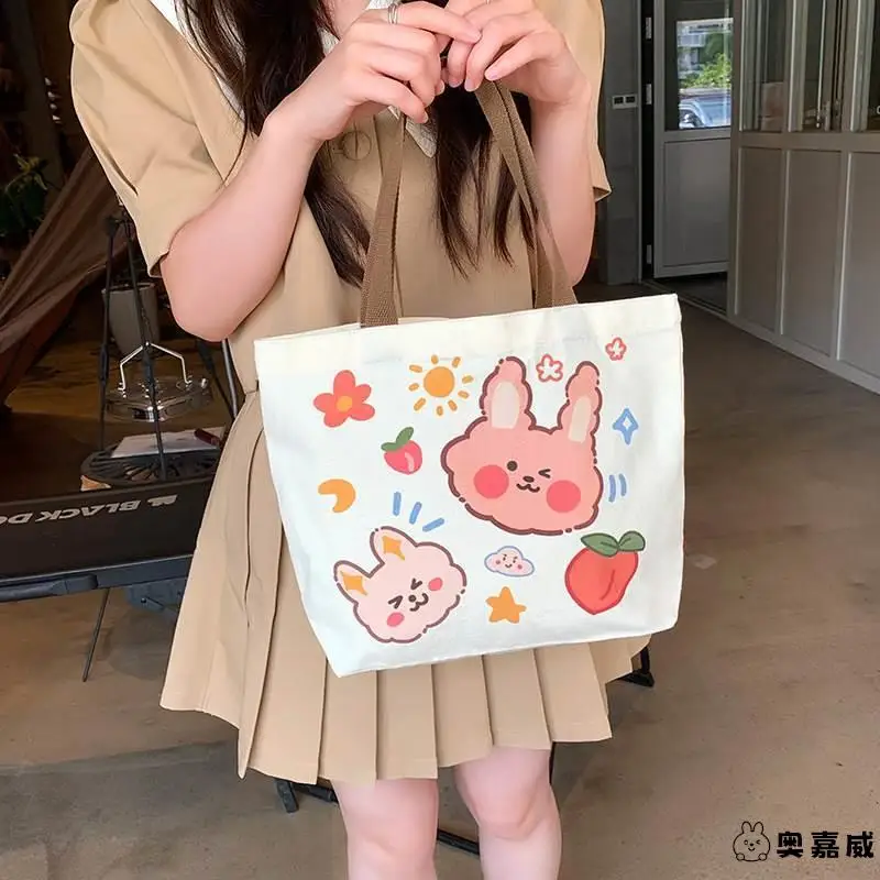 

Large Capaci Canvas Bag Women's Single oulder Cartoon Handbag New 2025 Faionable Chinese Sle Magnetic Bule Closure