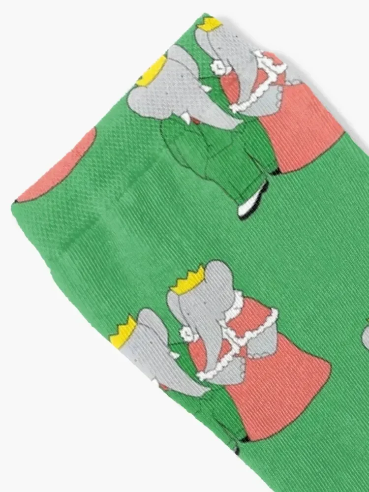 Babar and celeste the elephant Socks custom winter Men's Socks Luxury Women's