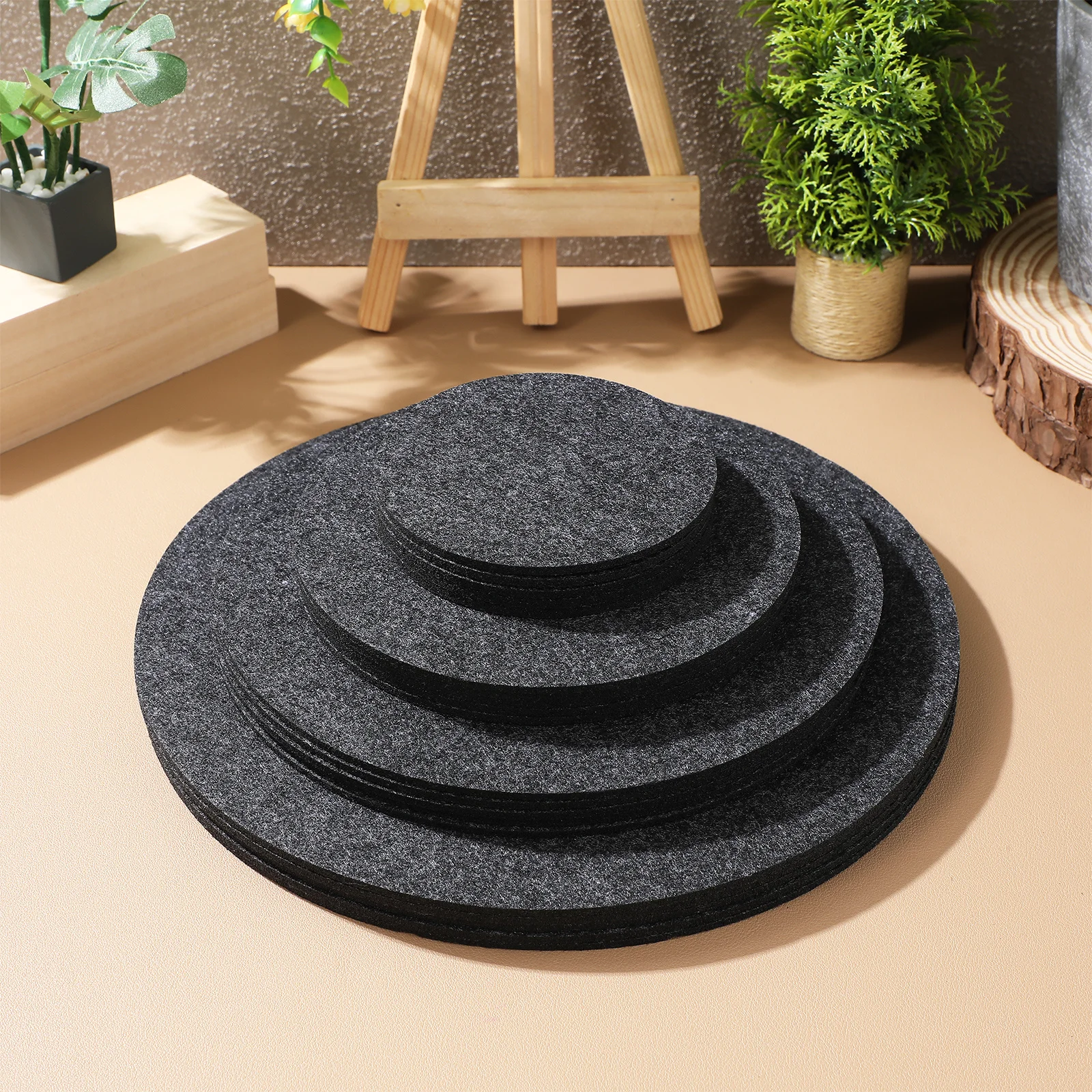 

20Pcs Plant Coasters Felt Mats for Pots Indoor Floor Protection Round Water Absorbing Saucers Replacement Pads Home Office Decor