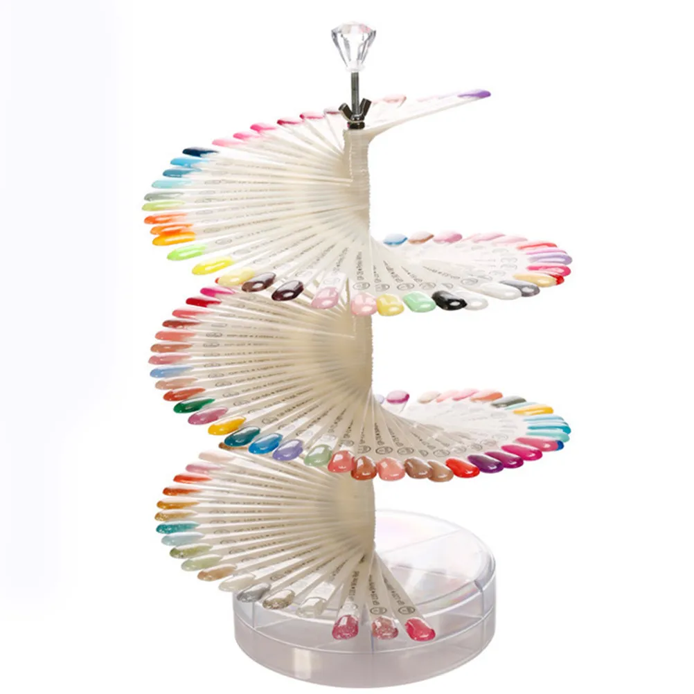 1Set Rotative Manicure Display Shelf Premium Plastic Steel Construction Nail Art Rack for Salon Retail Store Eye Catching Decor