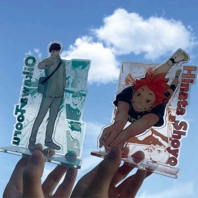 

Haikyuu Acrylic Figures Stand Model Plate Oikawa Tooru Shoyo Hinata Plate Desk Decor Standing Desktop Decoration Friends Gift