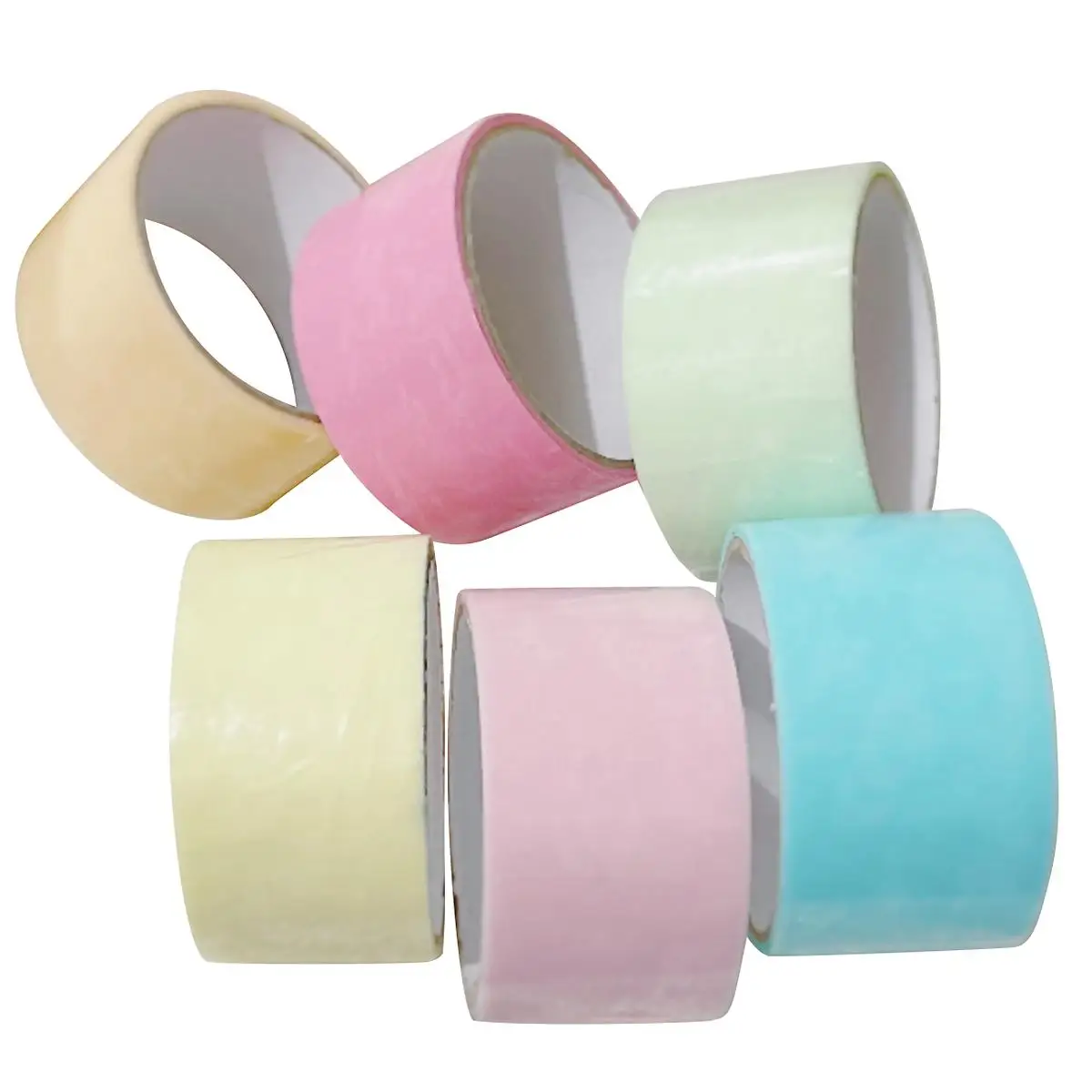 

6 Rolls Sticky Balls Tape Colorful Adhesive Tapes Kids Toys Goo Ball Elastic Fidget Decompression Gifts Plastic