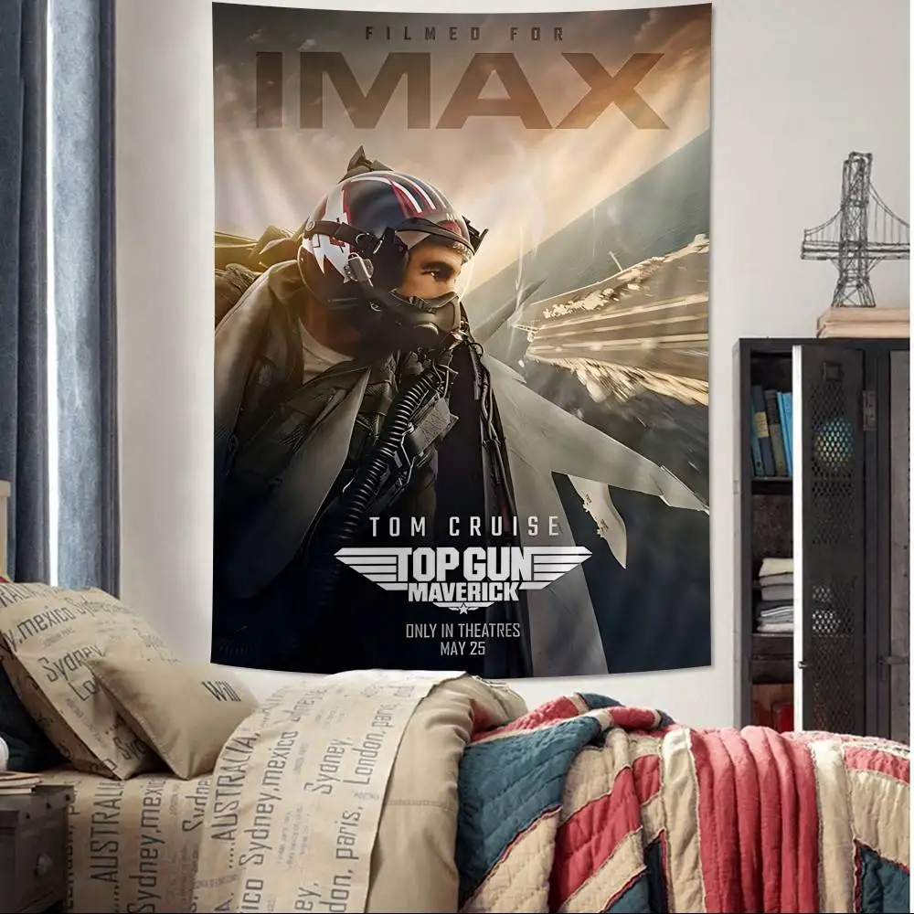 Action Movie T-Top G-Gun Cartoon Tapestry Wall Hanging Decoration Household Home Decor