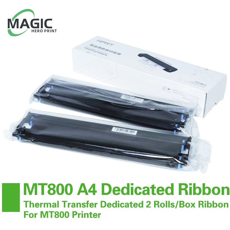 MT800 A4 Portable Document Ribbon Printer Consumables Cartridges Thermal Transfer Dedicated 2 Rolls/Box Ribbon For MT800 Printer
