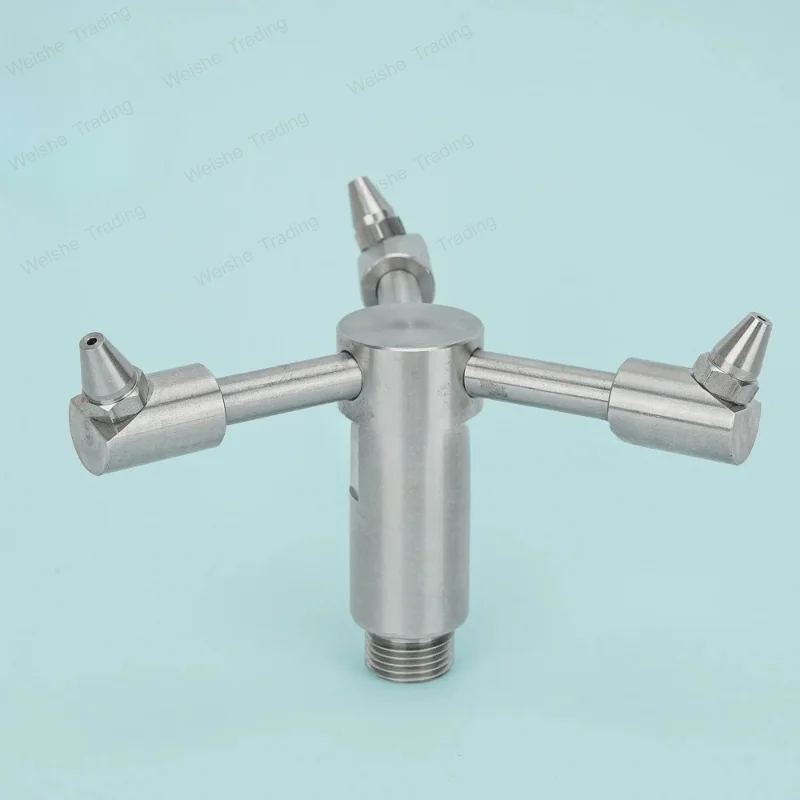 

360 ° Вращающаяся насадка для мойки автомобилей под высоким давлением - пневматический распылитель из нержавеющей стали 304 с обратной подачей воды для эффективной очистки транспортных средств