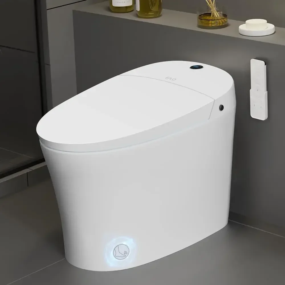 Smart Toilet,Bidet Toilet Pump-assisted,Blackout Flush,Heated Seat,Dual Auto Flush,Warm Water,Foot Sensor Operatio